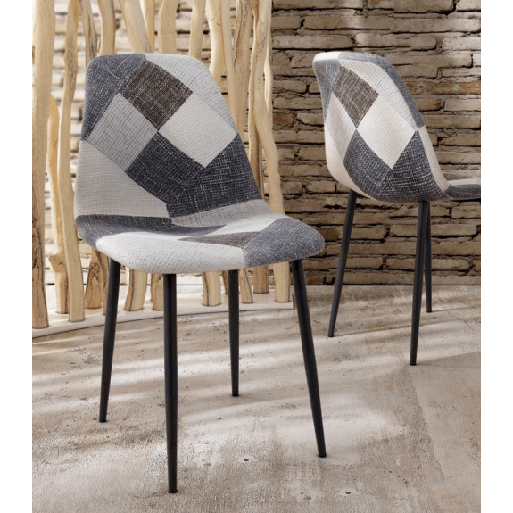 Conjunto de 4 sillas de comedor Hannah Parche