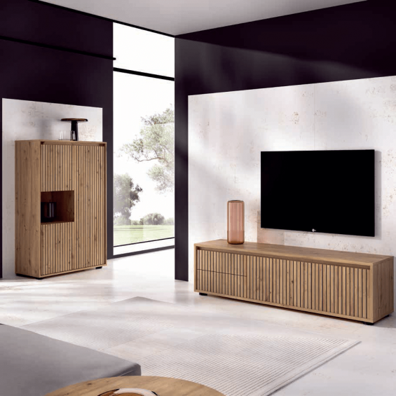 Conjunto mueble TV y aparador alto Vanesol 35